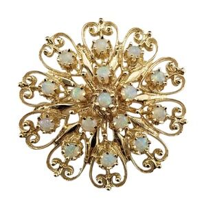 14 Karat Yellow Gold and Opal Brooch/Pendant #16740